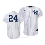 Camiseta Beisbol Nino New York Yankees Gary Sanchez Replica Primera 2020 Blanco Azul