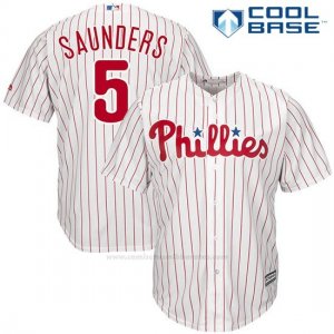 Camiseta Beisbol Hombre Philadelphia Phillies Michael Saunders Blanco Cool Base