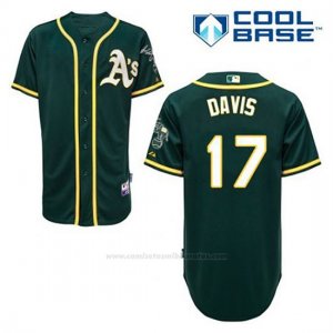 Camiseta Beisbol Hombre Oakland Athletics Ike Davis 17 Verde Alterno Cool Base