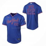 Camiseta Beisbol Nino New York Mets Juan Soto Alterno 2 Limited Azul Camiseta Beisbol Nino New York Mets Juan Soto Alterno 2 Limited Azul