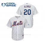 Camiseta Beisbol Hombre New York Mets Pete Alonso Cool Base Majestic Home Blanco