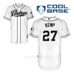 Camiseta Beisbol Hombre San Diego Padres Matt Kemp 27 Blanco 1ª Cool Base