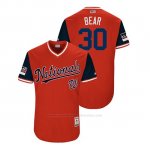 Camiseta Beisbol Hombre Washington Nationals Koda Glover 2018 Llws Players Weekend BearRojo