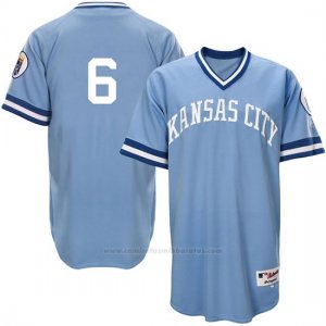 Camiseta Beisbol Hombre Kansas City Royals Lorenzo Cain Light Azul Turn Back The Clock