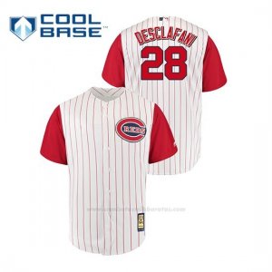 Camiseta Beisbol Hombre Cincinnati Reds Anthony Desclafani Throwback 1961 Cool Base Blanco Rojo