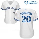 Camiseta Beisbol Mujer Toronto Blue Jays Josh Donaldson Cool Base Blanco