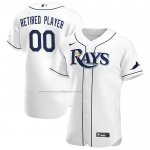 Camiseta Beisbol Hombre Tampa Bay Rays Primera Pick-A-Player Retired Roster Autentico Blanco