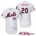 Camiseta Beisbol Hombre New York Mets 2017 Estrellas y Rayas Neil Walker Blanco Flex Base