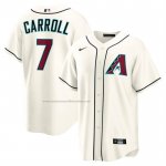 Camiseta Beisbol Hombre Arizona Diamondbacks Corbin Carroll Primera Replica Crema