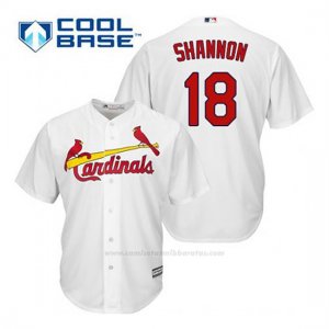 Camiseta Beisbol Hombre St. Louis Cardinals Mike Shannon 18 Blanco 1ª Cool Base