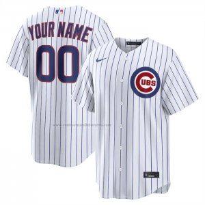 Camiseta Beisbol Hombre Chicago Cubs Primera Replica Personalizada Blanco1