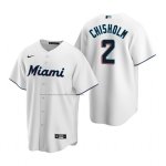 Camiseta Beisbol Hombre Miami Marlins Jazz Chisholm Replica Primera Blanco