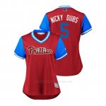 Camiseta Beisbol Mujer Philadelphia Phillies Nick Williams 2018 Llws Players Weekend Nicky Dubs Scarlet