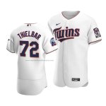 Camiseta Beisbol Hombre Minnesota Twins Caleb Thielbar Autentico Primera Blanco