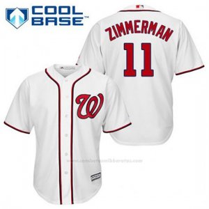 Camiseta Beisbol Hombre Washington Nationals Ryan Zimmerman 11 Blanco 1ª Cool Base