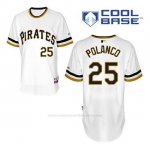 Camiseta Beisbol Hombre Pittsburgh Pirates Gregory Polanco 25 Blanco Cool Base