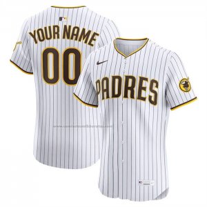 Camiseta Beisbol Hombre San Diego Padres Elite Personalizada Blanco