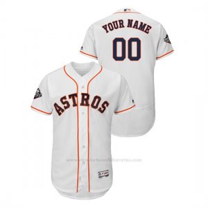 Camiseta Beisbol Hombre Houston Astros Personalizada 2019 World Series Bound Flex Base Blanco
