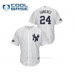 Camiseta Beisbol Hombre New York Yankees Gary Sanchez 2019 Postseason Cool Base Blanco