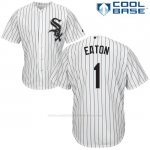Camiseta Beisbol Hombre Chicago White Sox 1 Adam Eaton Blanco Autentico Coleccion Cool Base