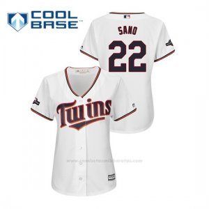 Camiseta Beisbol Mujer Minnesota Twins Miguel Sano 2019 Postseason Cool Base Blanco