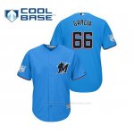 Camiseta Beisbol Hombre Miami Marlins Jarlin Garcia Cool Base Entrenamiento de Primavera 2019 Azul