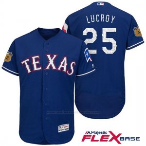 Camiseta Beisbol Hombre Texas Rangers Jonathan Lucroy 2017 Entrenamiento de Primavera Flex Base