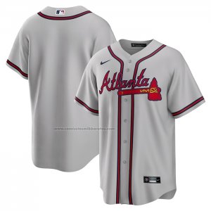 Camiseta Beisbol Hombre Atlanta Braves Road Replica Gris