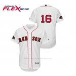 Camiseta Beisbol Hombre Boston Red Sox Andrew Benintendi 2019 Gold Program Flex Base Blanco