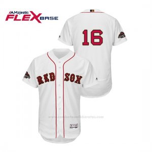 Camiseta Beisbol Hombre Boston Red Sox Andrew Benintendi 2019 Gold Program Flex Base Blanco