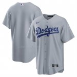 Camiseta Beisbol Hombre Los Angeles Dodgers Segunda Replica Gris Camiseta Beisbol Hombre Los Angeles Dodgers Segunda Replica Gris