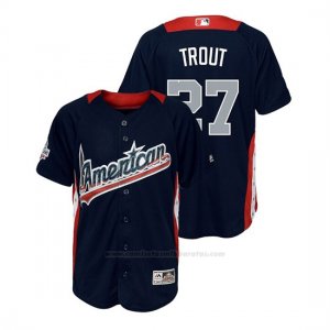 Camiseta Beisbol Nino All Star Game Mike Trout 2018 1ª Run Derby American League Azul