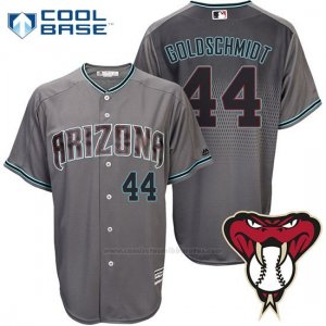 Camiseta Beisbol Hombre Arizona Diamondbacks 44 Paul Goldschmidt Gris Cool Base