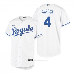 Camiseta Beisbol Nino Kansas City Royals Alex Gordon Replica Primera Blanco