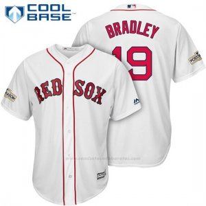 Camiseta Beisbol Hombre Boston Red Sox 2017 Postemporada 19 Jackie Bradley Jr. Blanco Cool Base