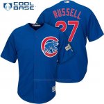 Camiseta Beisbol Hombre Chicago Cubs 2017 Postemporada 27 Addison Russell Cool Base