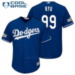 Camiseta Beisbol Hombre Los Angeles Dodgers 2017 Postemporada Hyun Jin Ryu Cool Base