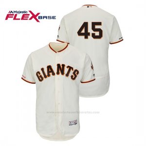 Camiseta Beisbol Hombre San Francisco Giants Derek Holland 150th Aniversario Patch Autentico Flex Base Marfil