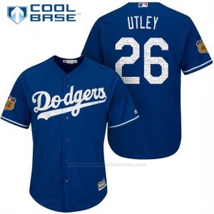 Camiseta Beisbol Hombre Los Angeles Dodgers Chase Utley 2017 Entrenamiento de Primavera Cool Base Jugador