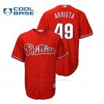 Camiseta Beisbol Hombre Philadelphia Phillies Jake Arrieta Cool Base Fashion Official Scarlet