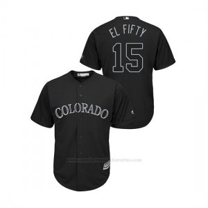 Camiseta Beisbol Hombre Colorado Rockies Raimel Tapia 2019 Players Weekend El Fifty Replica Negro