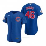 Camiseta Beisbol Hombre Chicago Cubs Craig Kimbrel Autentico 2020 Alterno Azul