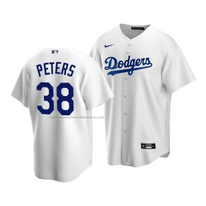 Camiseta Beisbol Hombre Los Angeles Dodgers Dj Peters Replica Blanco