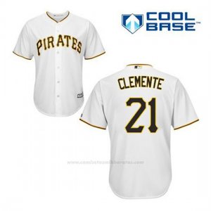 Camiseta Beisbol Hombre Pittsburgh Pirates Roberto Clemente 21 Blanco 1ª Cool Base