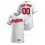Camiseta Beisbol Hombre Cleveland Indians Personalizada Autentico Nike Blanco