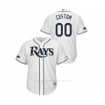 Camiseta Beisbol Hombre Tampa Bay Rays Personalizada 2019 Postseason Cool Base Blanco