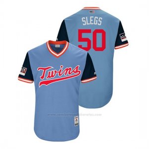 Camiseta Beisbol Hombre Minnesota Twins Aaron Slegers 2018 Llws Players Weekend Slegs Light Toronto Blue Jays