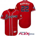 Camiseta Beisbol Hombre Atlanta Braves 22 Nick Markakis Rojo 2017 All Star Flex Base