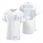 Camiseta Beisbol Hombre Chicago Cubs Jake Arrieta Award Collection NL Cy Young Blanco