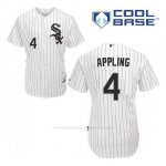 Camiseta Beisbol Hombre Chicago White Sox Luke Appling 4 Blanco 1ª Cool Base